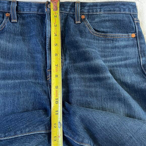 Levi’s Wedgie Button Fly Raw Hem High Rise Straight Premium Denim Jeans Size 32 - Picture 8 of 10